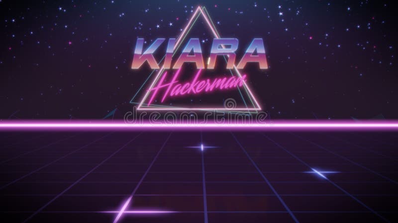 Nome Kiara nello stile dello synthwave royalty illustrazione gratis