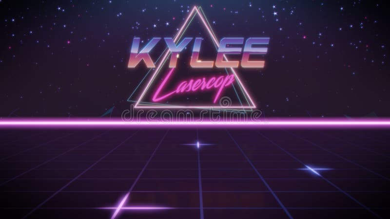 Nome Kylee nello stile dello synthwave illustrazione vettoriale
