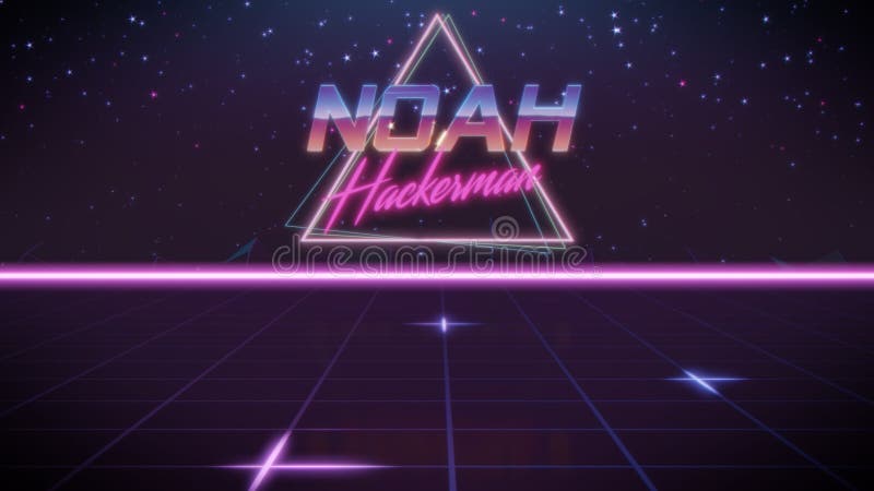Nome Noè nello stile dello synthwave royalty illustrazione gratis