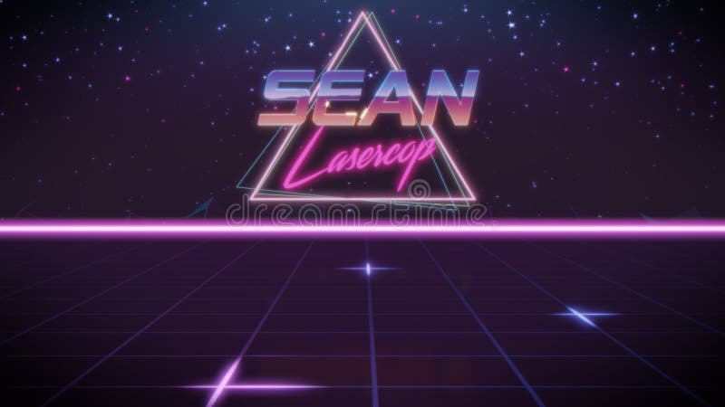Nome Sean nello stile dello synthwave illustrazione vettoriale