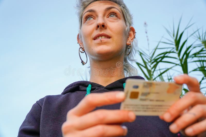 Nonbinary Person with Their New Name on the Identity Card. Gender