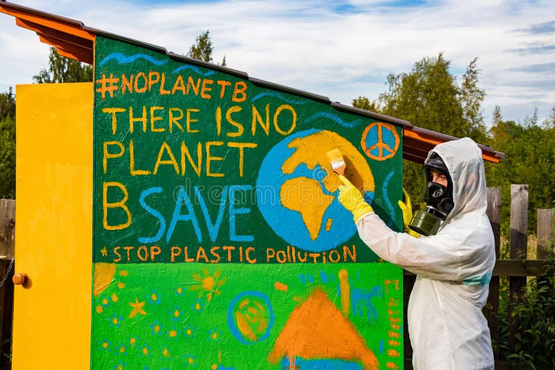 Non c'è nessun pianeta B Salvare il pianeta Terra Interrompi inquinamento plastico fotografie stock Non c'è nessun pianeta B Salvare il pianeta Terra Interrompi inquinamento plastico fotografie stock