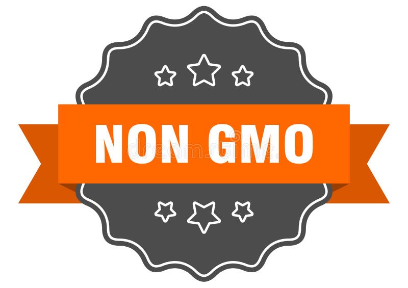 Non gmo label stock vector. Illustration of sign, grey 160025544