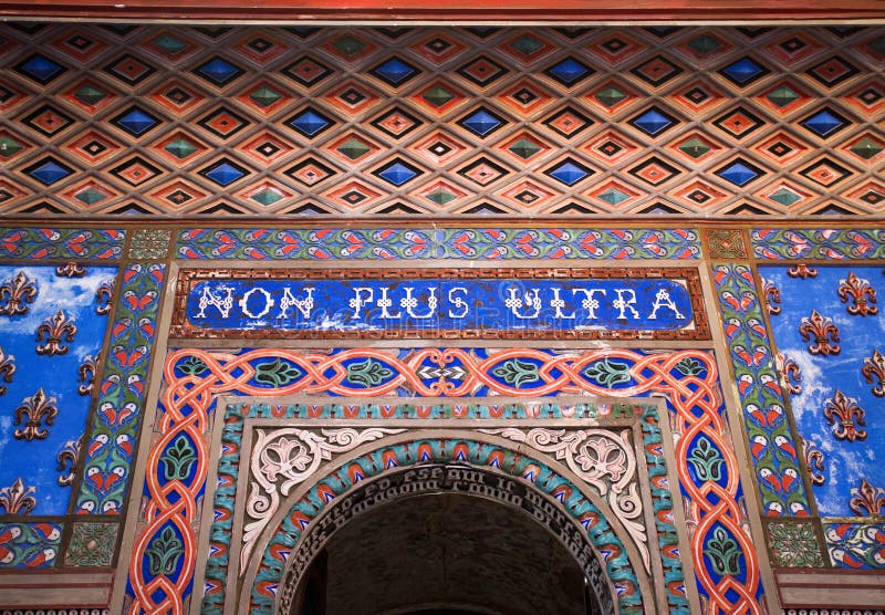 Non plus ultra ` Halle in Sammezzano-Schloss, Italien lizenzfreies stockfoto Non plus ultra ` Halle in Sammezzano-Schloss, Italien lizenzfreies stockfoto
