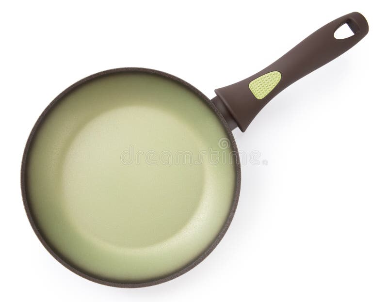 Non-stick frying pan isolated on white background royalty free stock image