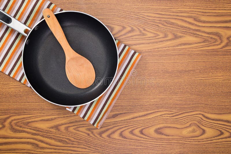 Non stick frying pans royalty free stock image