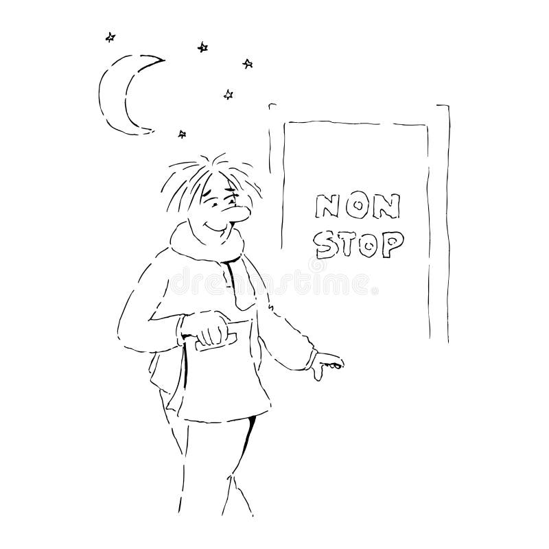 Non stop stock illustration. Illustration of line, white 22880238