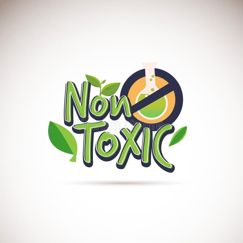 Non toxic label or sticker Royalty Free Vector Image