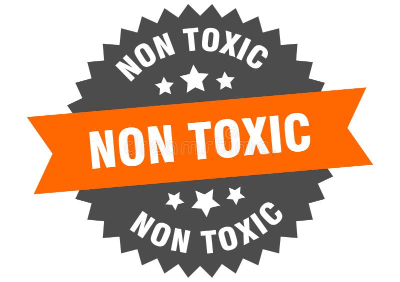 Non Toxic Sign. Non Toxic Circular Band Label. Non Toxic Sticker Stock