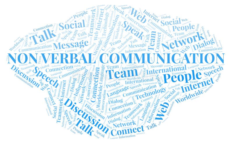 Non Verbal Communication word cloud. stock illustration
