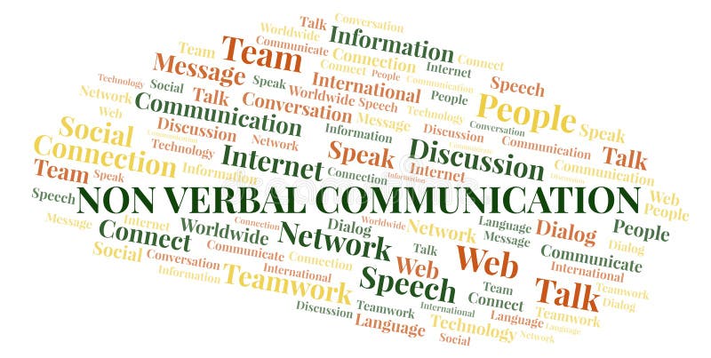 Non Verbal Communication word cloud stock illustration
