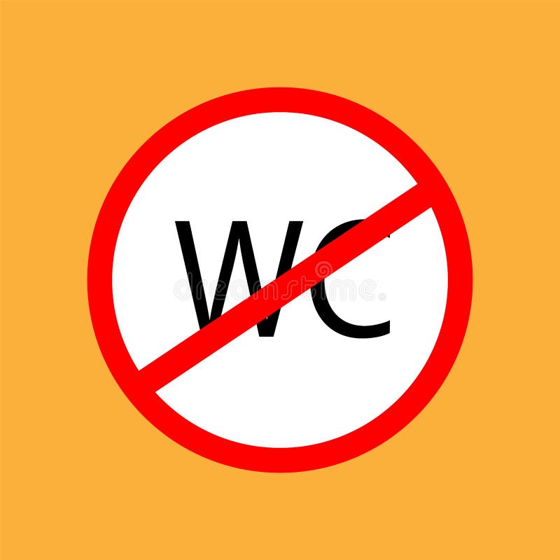 Non WC toaletowa ikona, czerwieni cienka linia na białym tle - wektorowa ilustracja royalty ilustracja Non WC toaletowa ikona, czerwieni cienka linia na białym tle - wektorowa ilustracja royalty ilustracja
