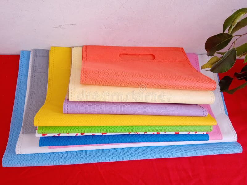 Download Colored Non Woven Fabric Bags Stock Image - Image of ...
