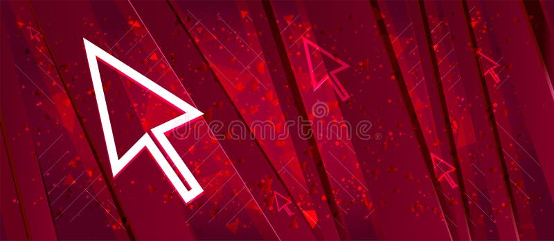 Εικονίδιο δρομέα Αφηρημένη σχεδίαση φόντο έντονου κόκκινου πανό διανυσματική απεικόνιση