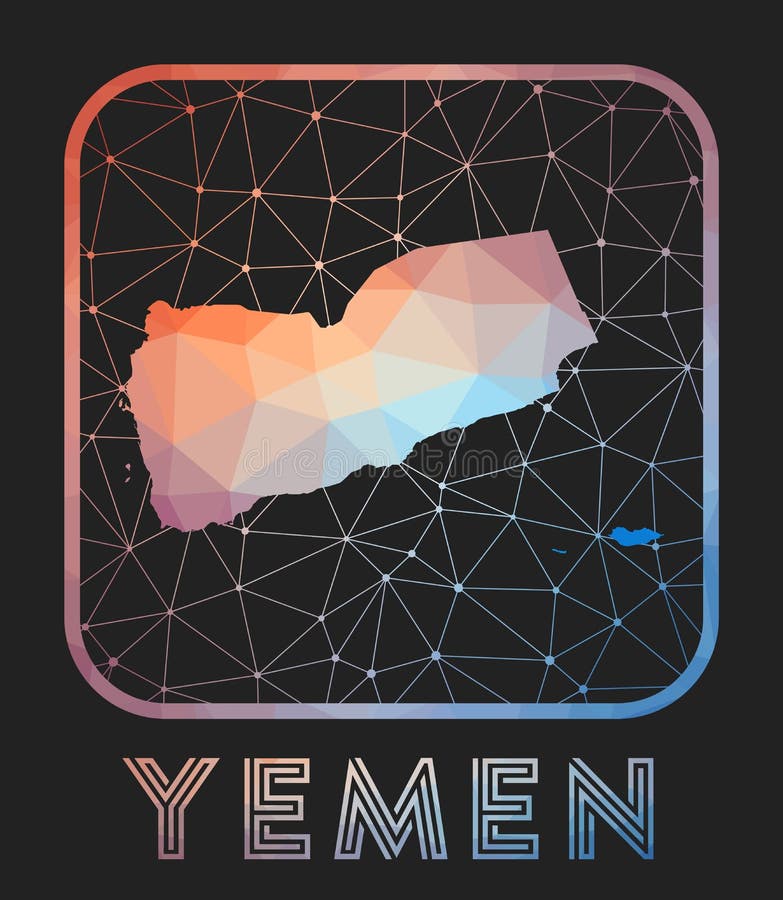 也门地图设计 皇族释放例证
