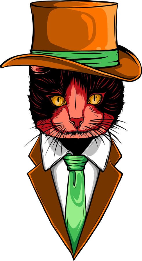 猫头手绘矢量图插图设计 皇族释放例证
