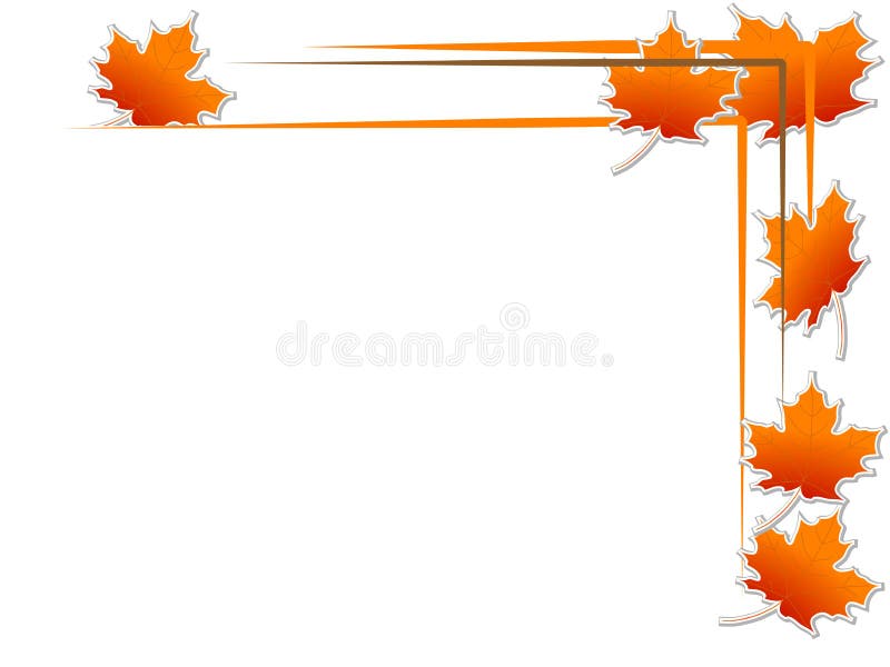 Κορνίζα με φύλλα απεικόνιση αποθεμάτων