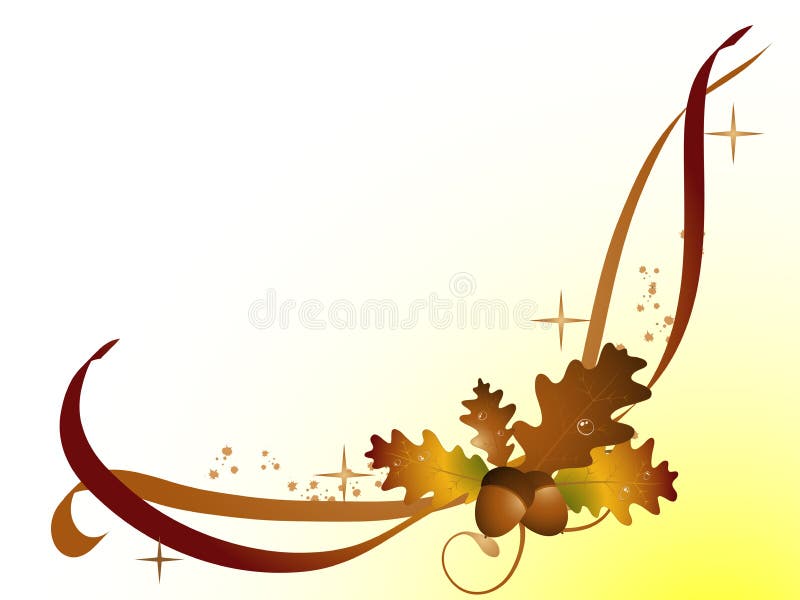 Κορνίζα με φύλλα ελεύθερη απεικόνιση δικαιώματος