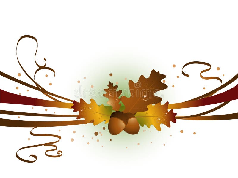 Κορνίζα με φύλλα ελεύθερη απεικόνιση δικαιώματος