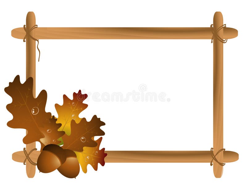 Κορνίζα με φύλλα απεικόνιση αποθεμάτων