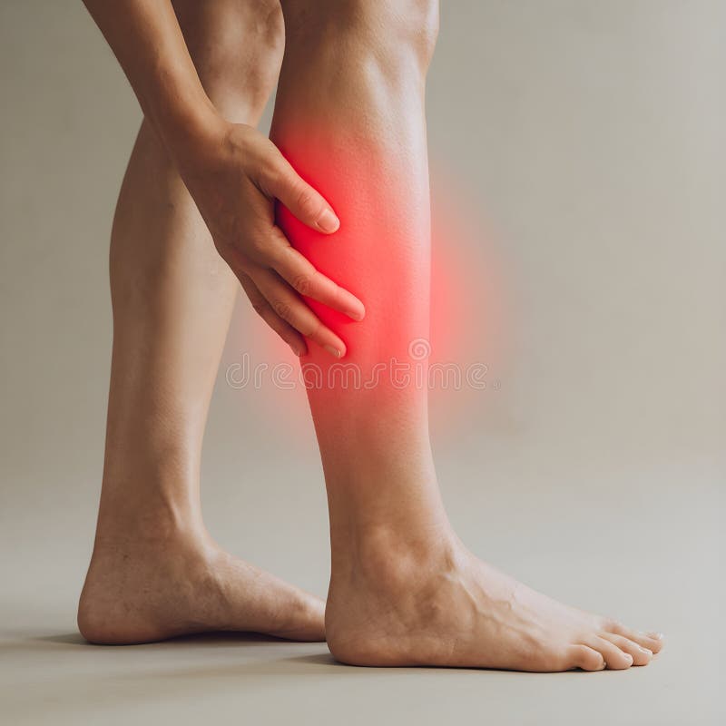 小牛红光显不适手的近身 库存例证