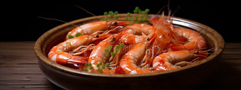 вкусные сочные вареные креветки на столе стоковые изображения