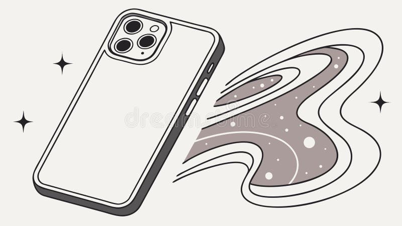 Современный смартфон с абстрактным дизайном: слияние технологий и искусства, векторный дизайн Генеративный ИИ бесплатная иллюстрация
