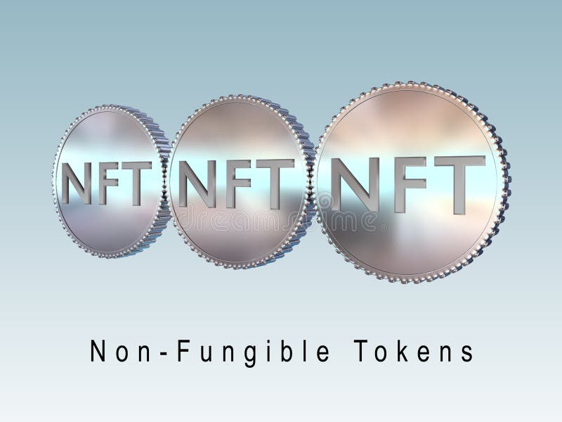Nonfungible Zeichenkonzept stock abbildung