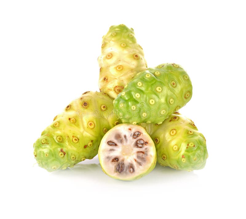 Noni Fruit On White Background Stock Image Image of tropical, nature
