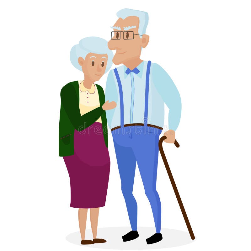 Nonni felici isolati insieme Giorno dei nonni Grandpa e nonna Coppie anziane illustrazione di stock Nonni felici isolati insieme Giorno dei nonni Grandpa e nonna Coppie anziane illustrazione di stock