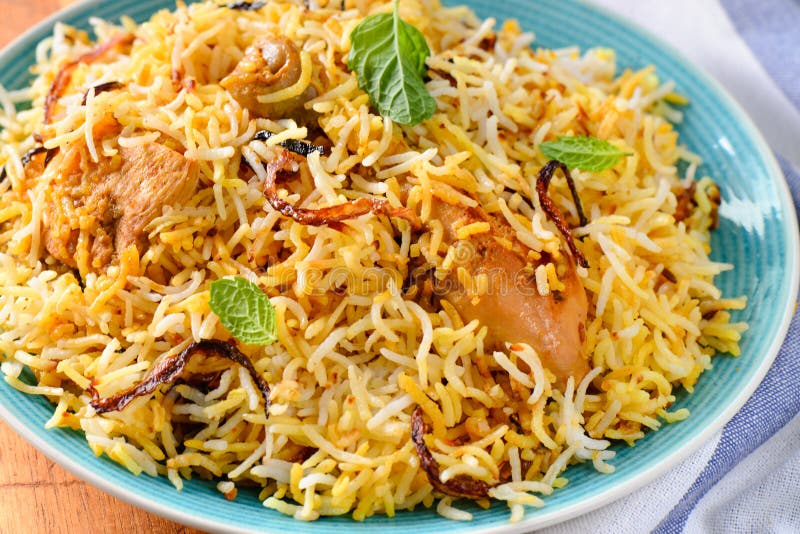 Nonvegetarian κοτόπουλο Biryani Sindhi στοκ εικόνα με δικαίωμα ελεύθερης χρήσης