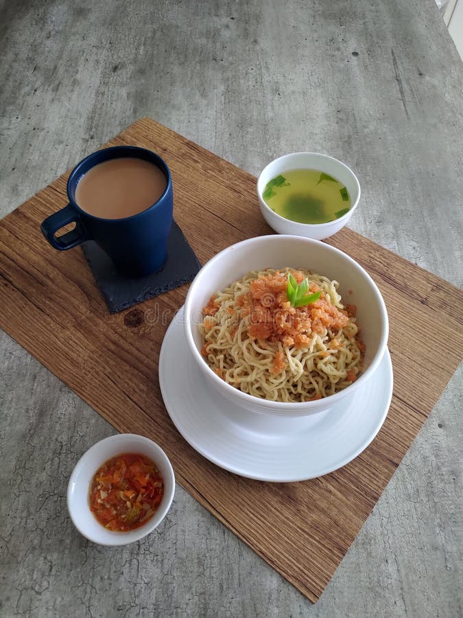 Noodle and Coffee for Breakfast Stock Image Image of noodle, coffee