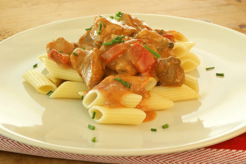 Noodle and Organic Turkey Meat Stock Photo Image of noudle, meat