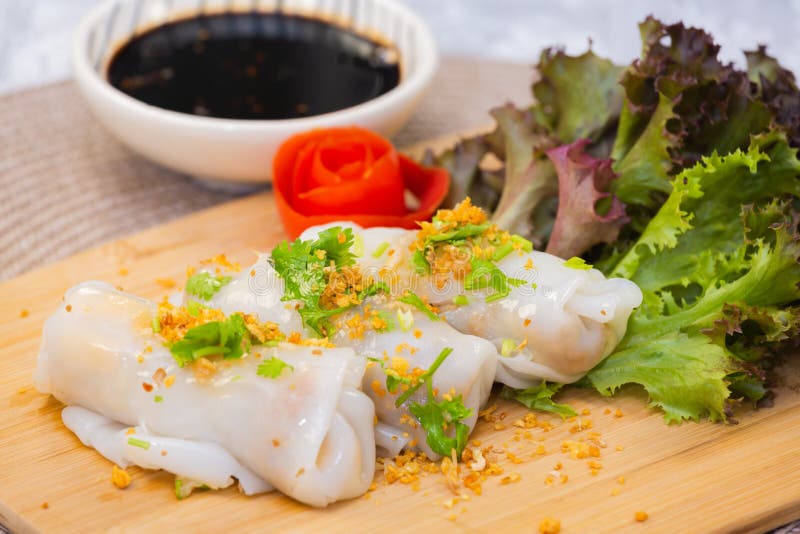 Noodle Rolls with Thai Sauce Stock Image Image of thailand, variation