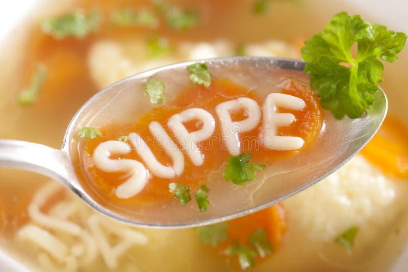 Noodle soup with dumplings