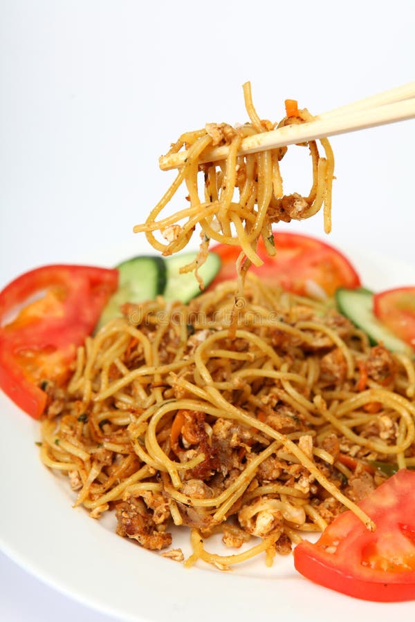 Noodles with Chicken Garlic and Chilli Stock Image Image of noodles, chilli 8517787