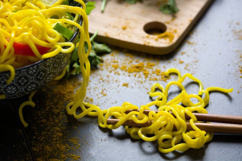 Noodles in the Kitchen. Backlit Photo Stock Photo Image of thailand