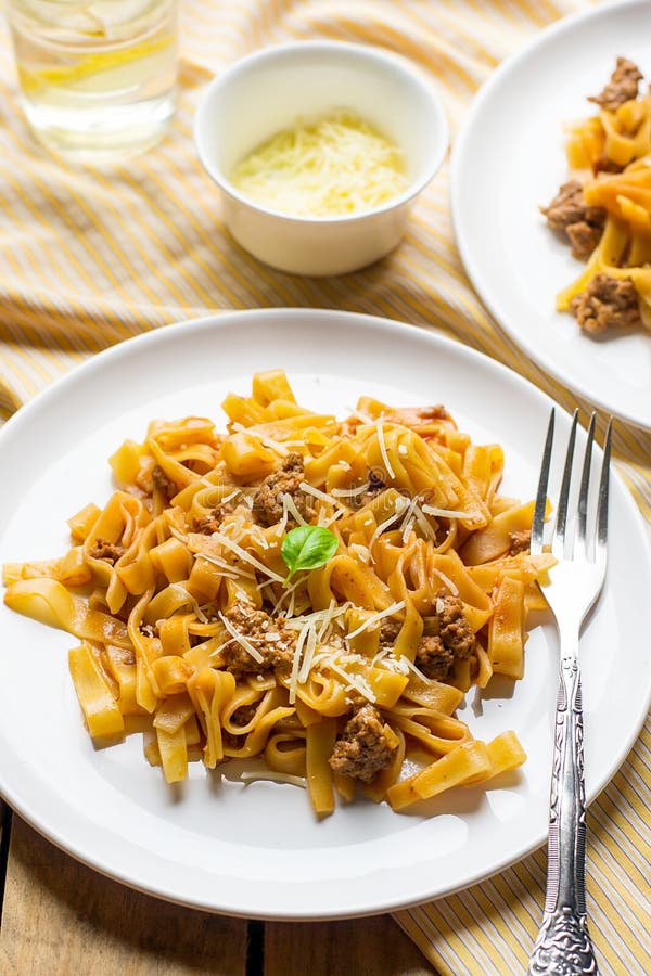 Pasta with Ground Beef, Bell Pepper and Cherry Tomatoes Stock Photo Image of delicious, pasta