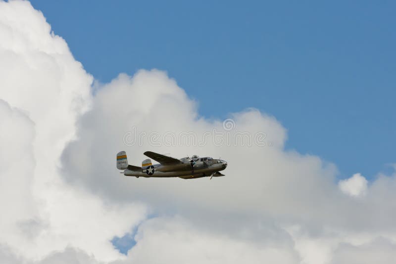 Noord-Amerikaan B-25 bommenwerper Mitchell royalty-vrije stock afbeelding Noord-Amerikaan B-25 bommenwerper Mitchell royalty-vrije stock afbeelding