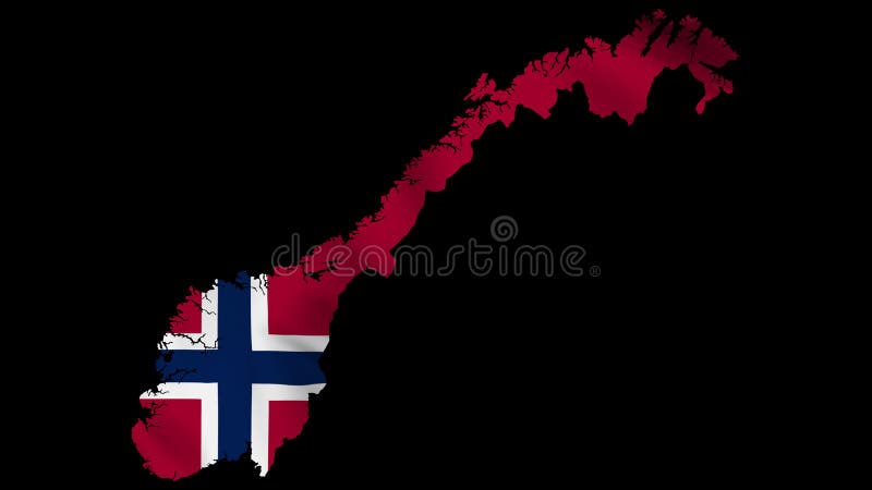 Noordelijke golvende vlagkaart met alpha- kanaal en naadloze lijn