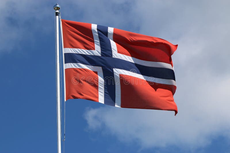 Noorse vlag royalty-vrije stock afbeelding Noorse vlag royalty-vrije stock afbeelding