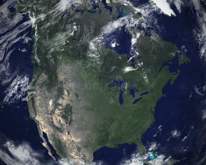 Nordamerika-Raum-Satellitenbild