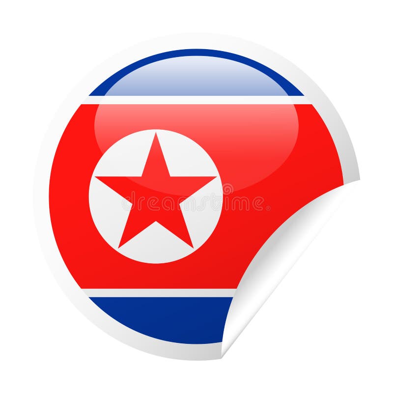 Nordkorea-Flaggen-Vektor-runde Ecken-Papier-Ikone stock abbildung Nordkorea-Flaggen-Vektor-runde Ecken-Papier-Ikone stock abbildung