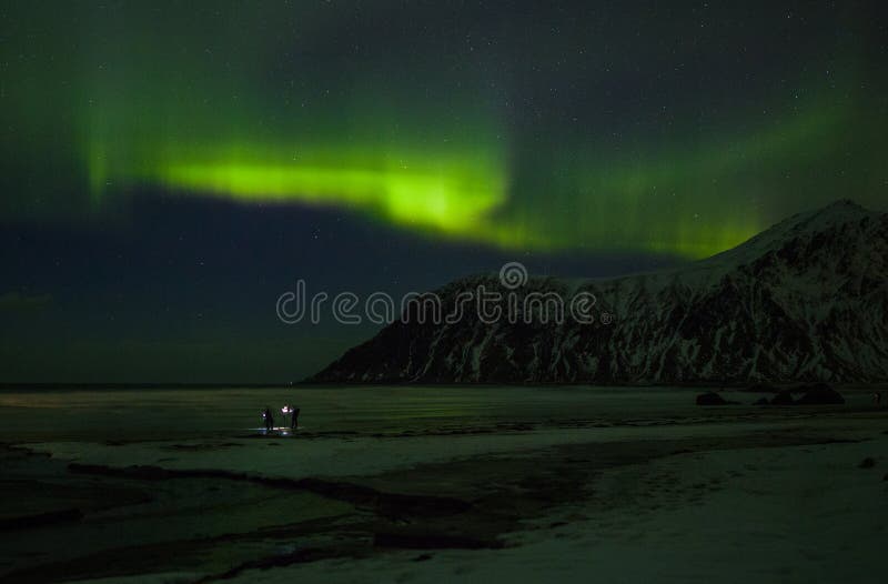 Nordliga ljus Aurora Borealis lofoten norway royaltyfri bild Nordliga ljus Aurora Borealis lofoten norway royaltyfri bild