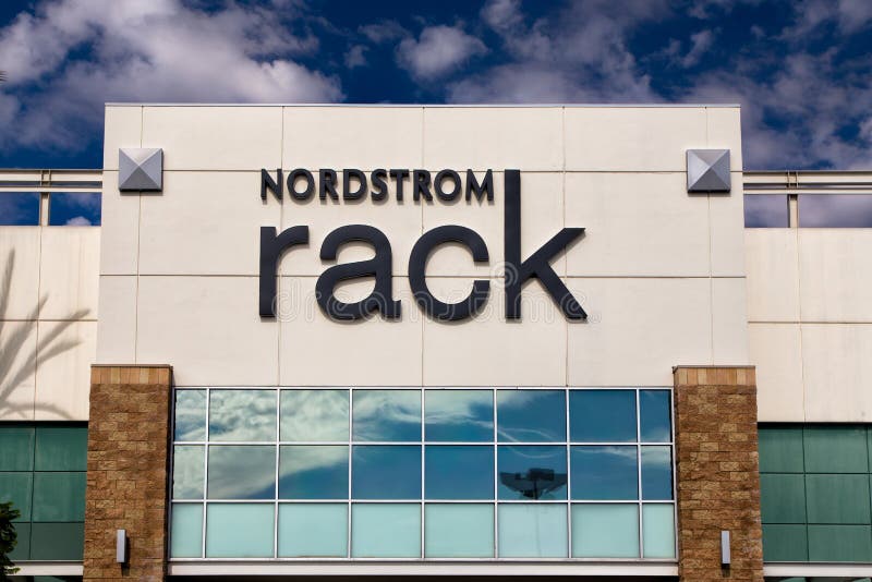 PASADENA, CA/USA - OCTOBER 25, 2014: Nordstrom Rack retail store exterior. Nordstrom, Inc. is an American upscale fashion retailer. PASADENA, CA/USA - OCTOBER 25, 2014: Nordstrom Rack retail store exterior. Nordstrom, Inc. is an American upscale fashion retailer.