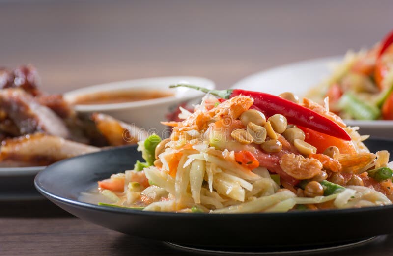 Nordöstra thailändska recept arkivfoto Nordöstra thailändska recept arkivfoto