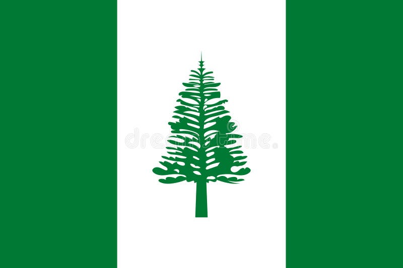Norfolk Island flag pattern background. Realistic national flag design. Abstract vector template stock illustration