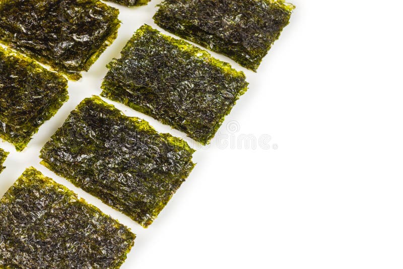 Nori Seaweed Isolated on White Stock Image Image of food, vegetable