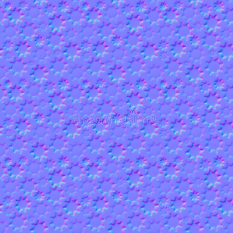 Normal map of flowers seamless pattern stock illustration