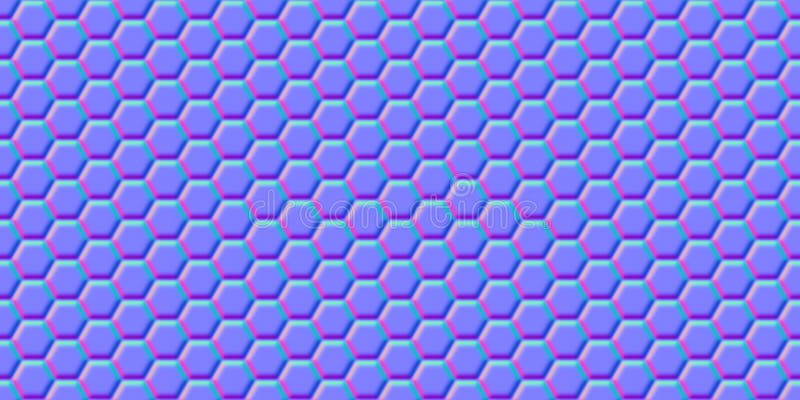 Normal map of honeycomb simple seamless pattern stock illustration